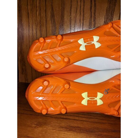 Under Armour Nitro Low Top Football Shoes‎ White/Orange Men\'s Size 15 NWOB main image 15